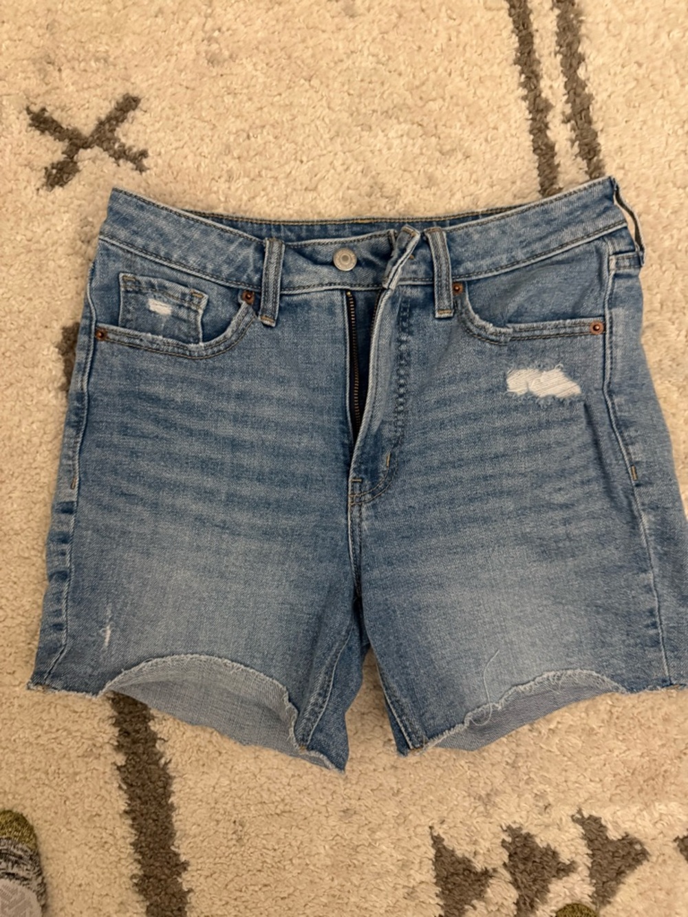 Old Navy Light Blue Distressed Denim Cutoff Shorts